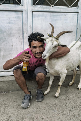 Man With Goat - Libano, Colombia